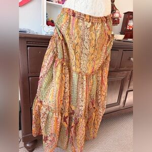 Bohemian Multicolor Maxi Skirt MOLATO SKIRT